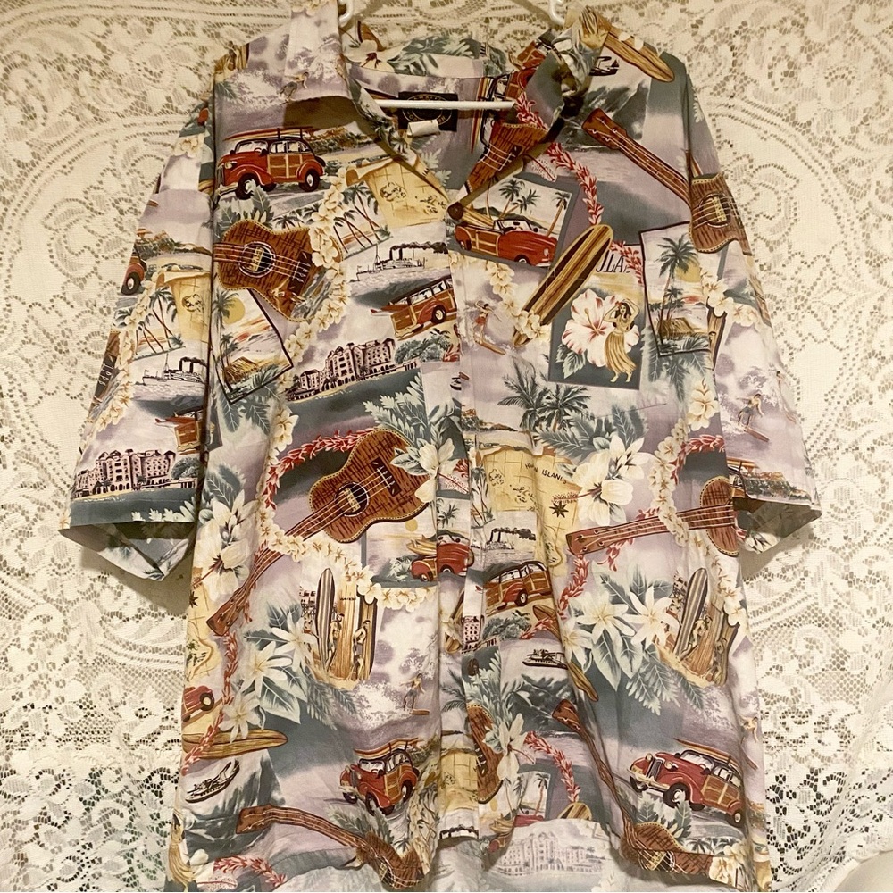 VTG Men’s Hawaiian Button Down Shirt Sz 4XL
